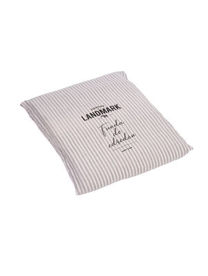 FUNDA DE LINO THESS GREY STRIPE SUPER KING 285x250