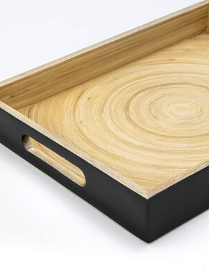 BANDEJA BAMBOO STECKS BLACK 23X30 - Second Image