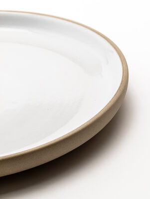 PLATO DE POSTRE TOSCANA BLANCO BASE BEIGE 20 CM - Second Image