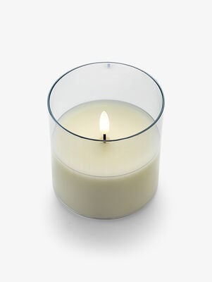 VELA LED GLASS WHITE 10 x 10 CM