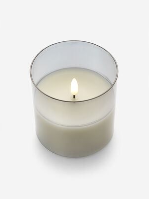 VELA LED GLASS GREY 10 X 10 CM