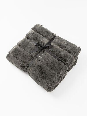 MANTA CAMBOYA GRIS OSCURO 140 X 180