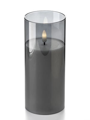 VELA LED GLASS GREY 17,5 CM