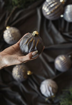 BOLA NAVIDEÑA AURORA GRIS