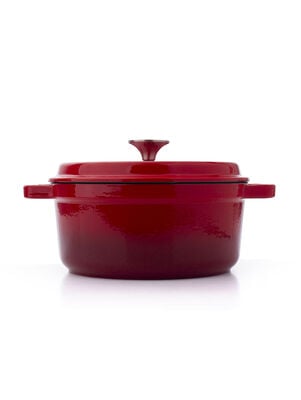 CACEROLA HIERRO FUNDIDO SAKURA 24CM RED