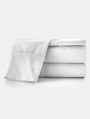 JUEGO DE SABANAS CANNON CLASSIC WHITE 2PL 200 HILOS