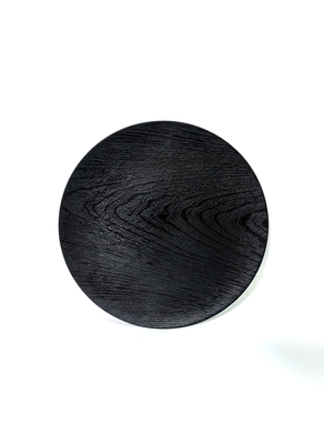 PLATO DE SITIO WOOD GRAIN BLACK