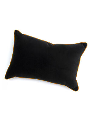 ALMOHADON VERSALLES NEGRO CON VIVO 35X50