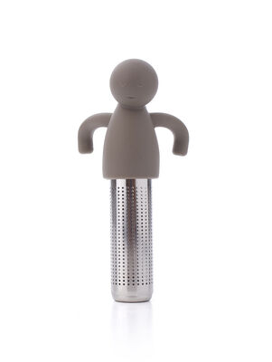 INFUSOR TE HOMBRE SILICONA GRIS + ACERO INOX