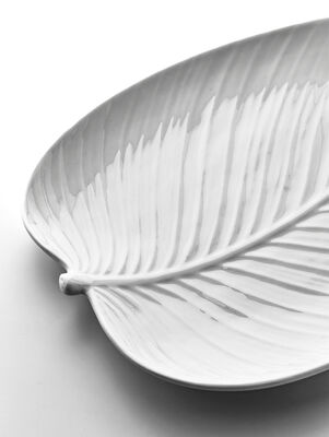 BANDEJA DE PORCELANA HOJA 30X21 CM - Second Image