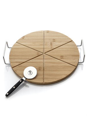 TABLA PARA PIZZA BAMBOO C/ CORTADOR RUEDITA
