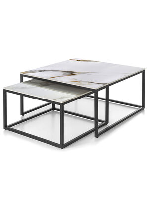 SET DE MESA BAJA PALM CERAMIC 80X80X43