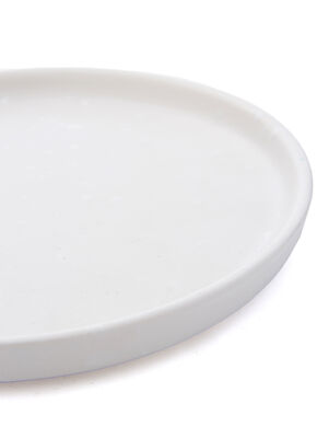 PLATO POSTRE VARSOVIA BLANCO MATE SALP BRILLANTE - Second Image
