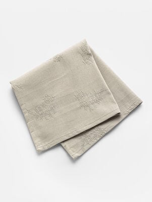 SERVILLETA LEAVES 45 x 45 GRIS NIEBLA