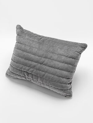 ALMOHADON VELLU CANELON GRIS 35 X 45