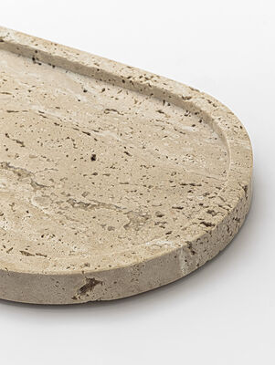BANDEJA OVAL BARNET TRAVERTINE - Second Image