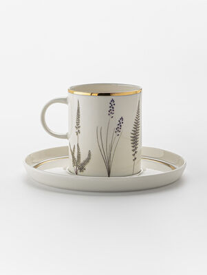 TAZA Y PLATO DE TE BOTANICAL