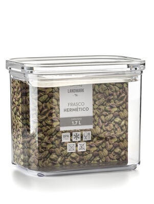 FRASCO HERMETICO RECTANGULAR CLEAR 1.7L