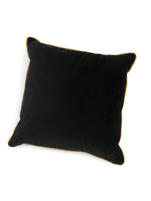 ALMOHADON VERSALLES NEGRO CON VIVO 50X50