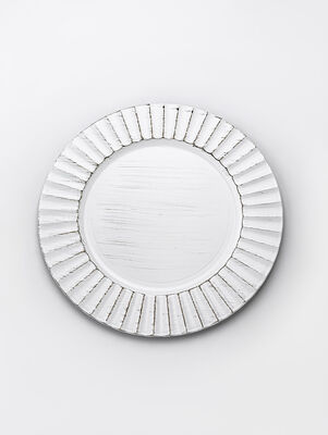 PLATO DE SITIO RUFFLED WHITE