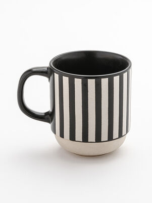 MUG RAYAS BLANCAS Y NEGRAS 436 M