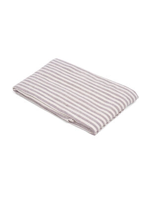 CAMINO DE MESA DE LINO THESS GREY STRIPE 1.80X0,50