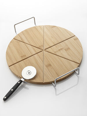 TABLA PARA PIZZA BAMBOO C/ CORTADOR RUEDITA - Second Image