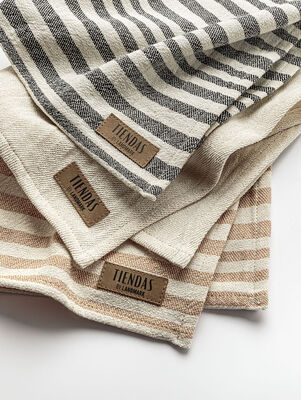 SET X 3 REPASADORES ROSE NEGRO/NAT/AVELLANA 45 X 60 - Second Image