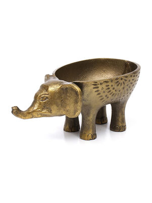 BOWL ELEPHANT GOLD