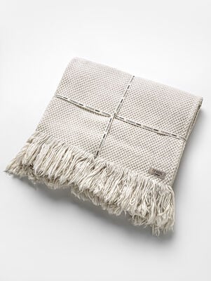 MANTA ALMENDRA CRUDO 140 X 180