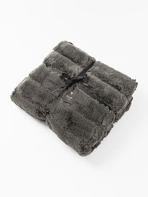 MANTA CAMBOYA GRIS OSCURO 140 X 180