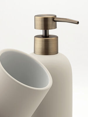 SET DISPENSER Y VASO MILAN GREY - Second Image