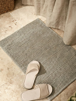 ALFOMBRA DE BA&Ntilde;O ROWE GRIS 70 X 50