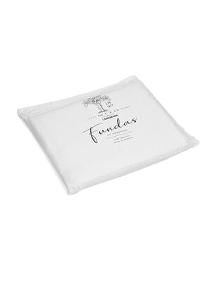 FUNDA DE EDREDON SATEN 300H ALG. BCO. KING BLANCO