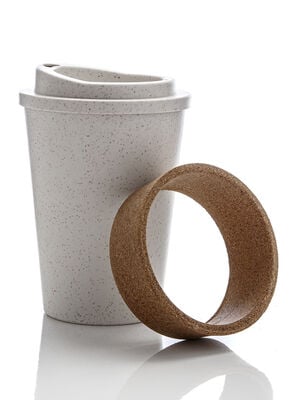 VASO TERMICO AGARRE DE CORCHO CREAM 350 ML - Second Image