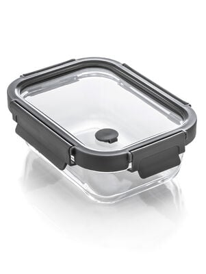 CONTENEDOR RECTANGULAR GLASS GREY 19 CM - Second Image