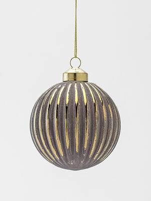 BOLA NAVIDEÑA ARTIC LINES GRIS