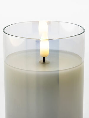 VELA LED GLASS WHITE 10 CM - Second Image