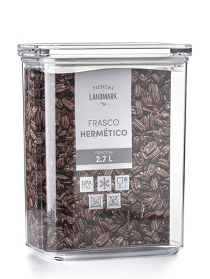 FRASCO HERMETICO RECTANGULAR CLEAR 2.7L