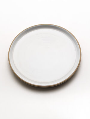 PLATO DE POSTRE TOSCANA BLANCO BASE BEIGE 20 CM