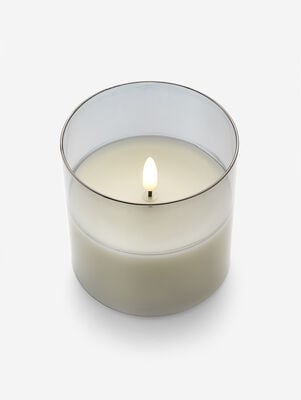 VELA LED GLASS GREY 10 X 10 CM