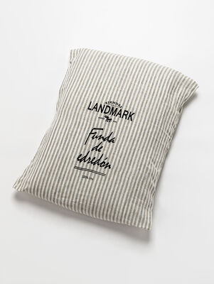 FUNDA DE LINO THESS OATMEAL STRIPE SUPER KING 285 X 250