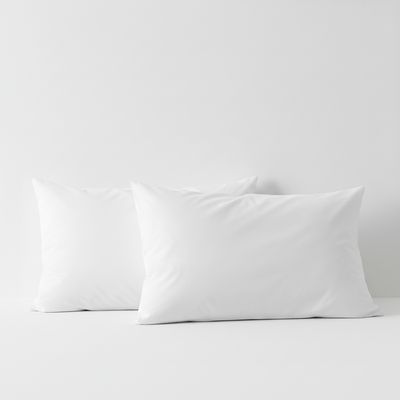 SET X 2 FUNDAS DE ALMOHADAS 144H WHITE 50 X 80