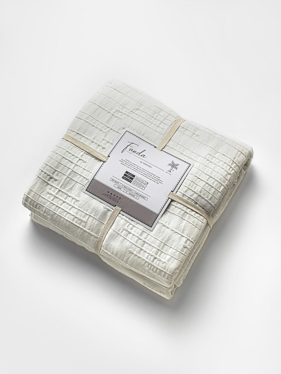 FUNDA EDREDON SAMI QUEEN 240X240 OFF WHITE