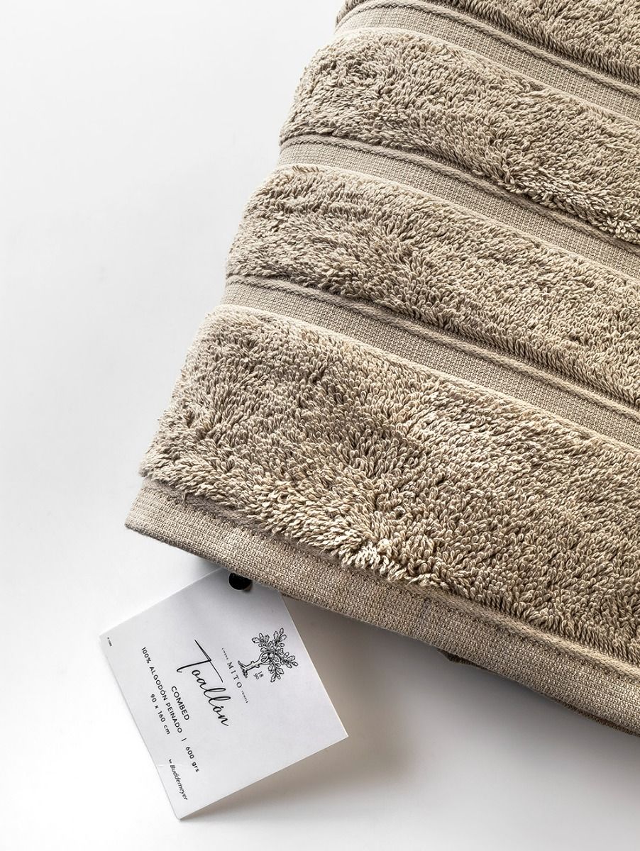TOALLON COMBED TAUPE XL