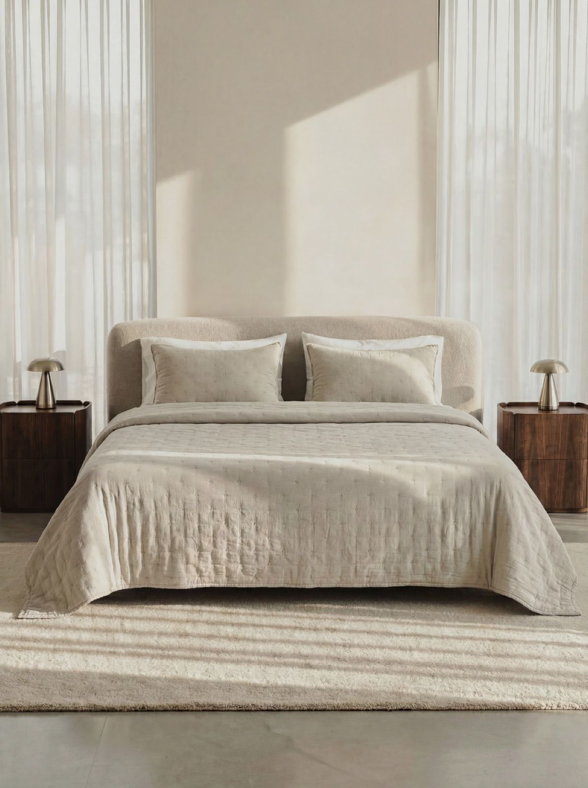CUBRECAMA BERTHA QUEEN BEIGE