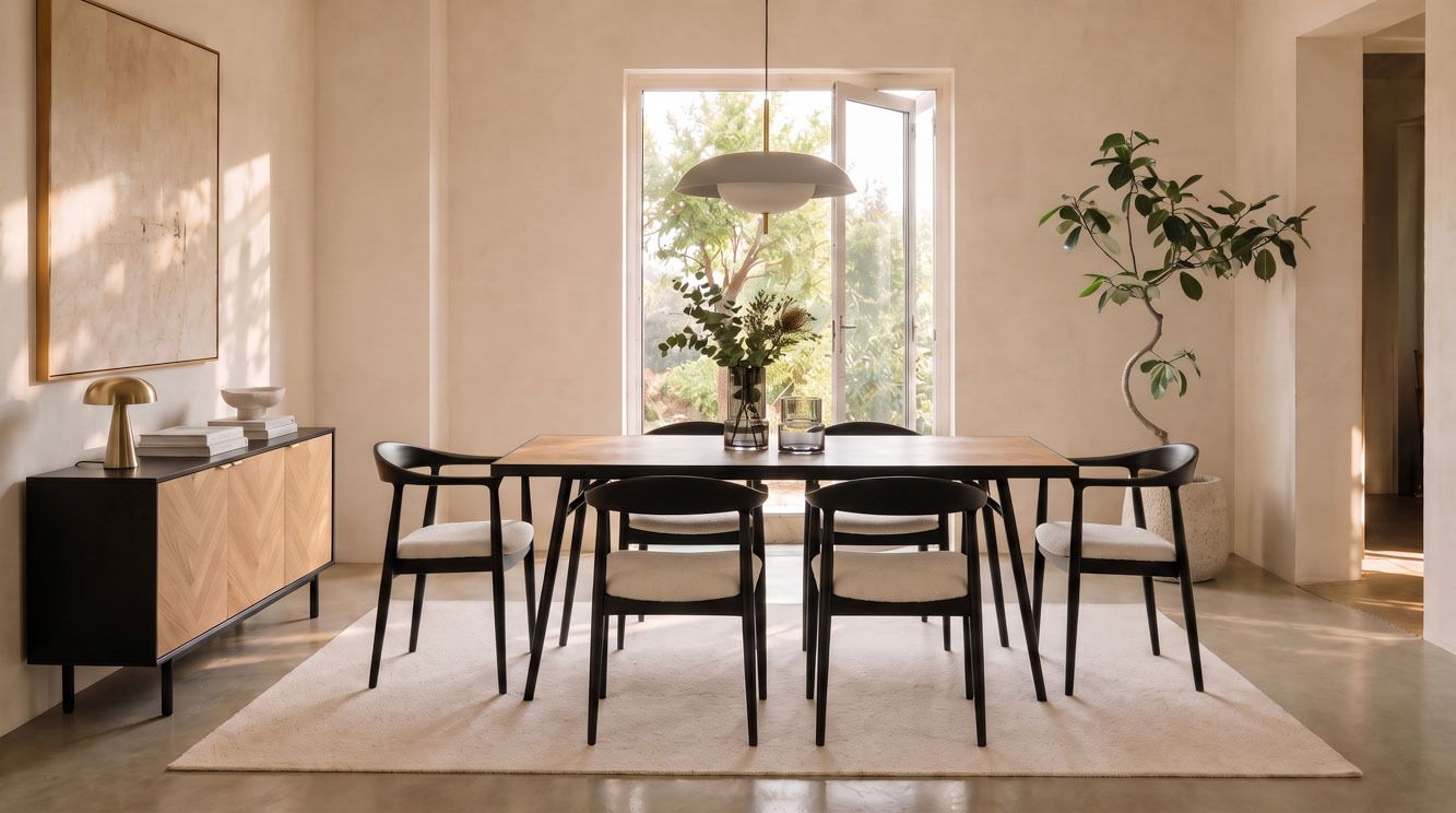 MESA DE COMEDOR CALVI NATURAL 180X90