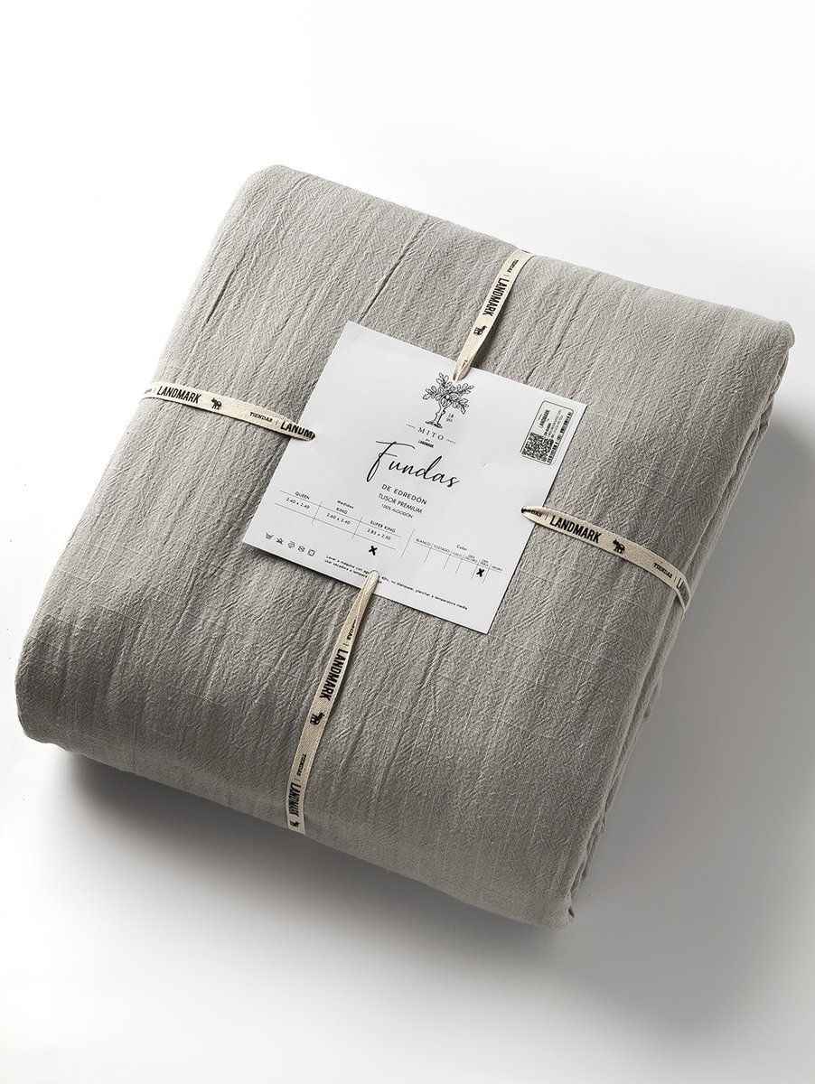 FUNDA EDREDON NATURE SUPER KING 285X250 GRIS PERLA