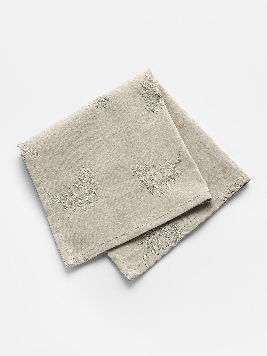 SERVILLETA LEAVES 45 x 45 GRIS NIEBLA