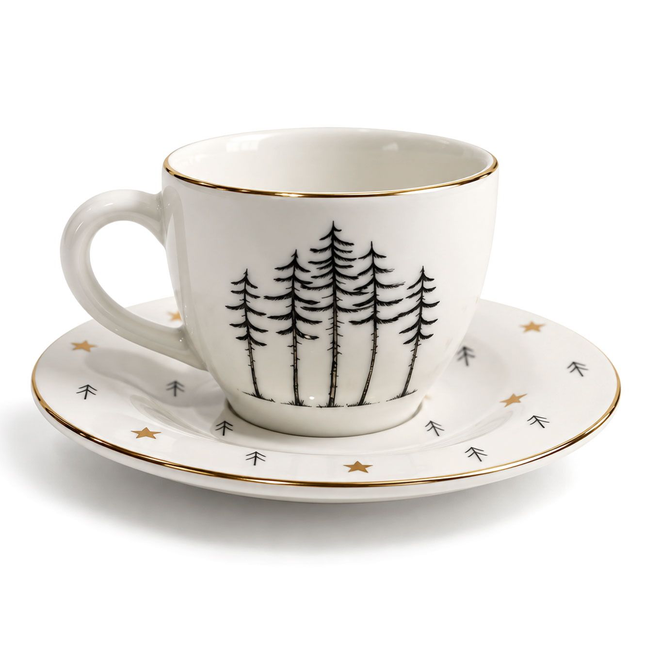 PLATO Y TAZA DE CAFE FOREST 85 CC